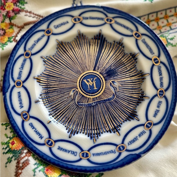 4 Martha Washington Chain of States Plates - Picture 1 of 9